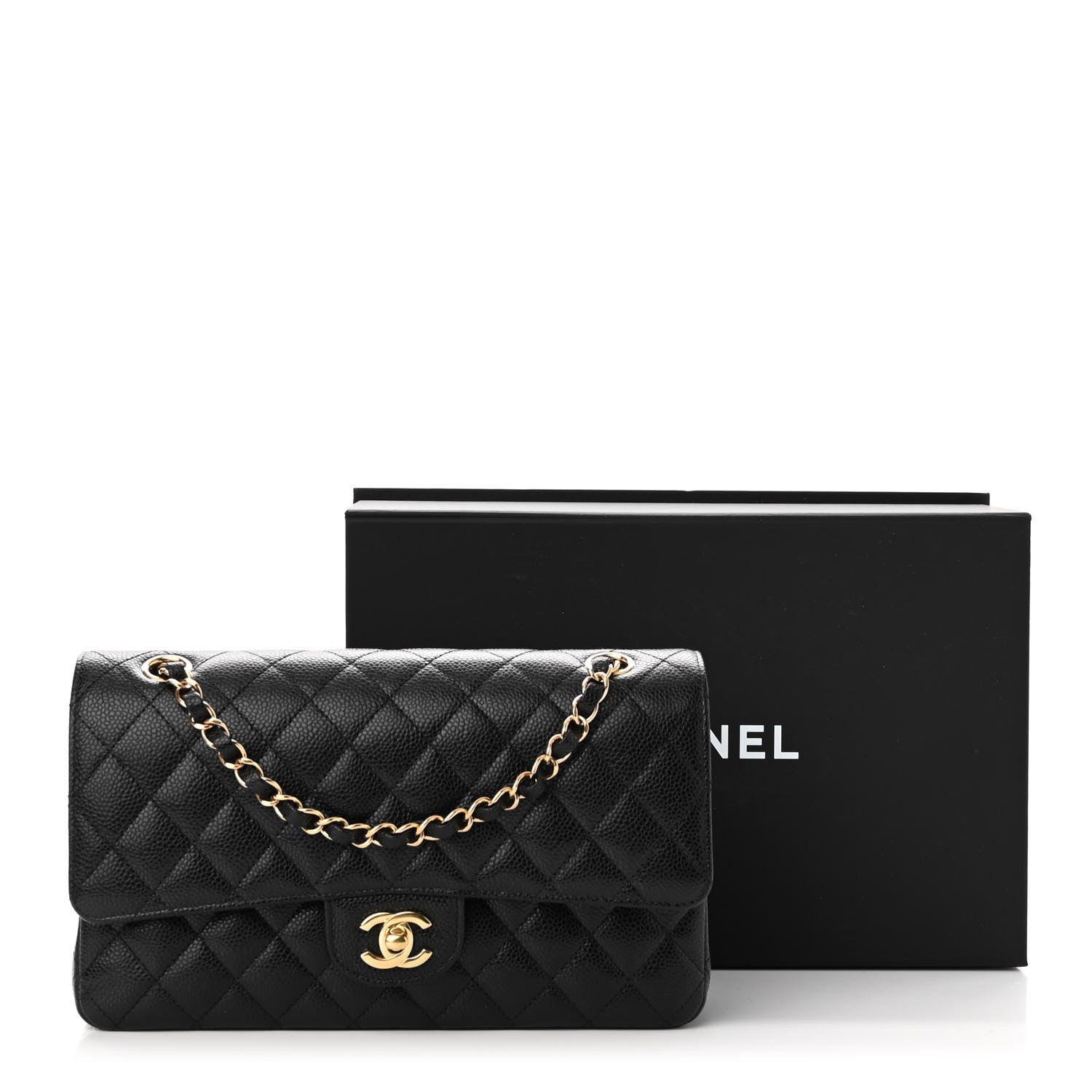 Chanel Caviar Quilted Medium Double Flap Black 12 of 12