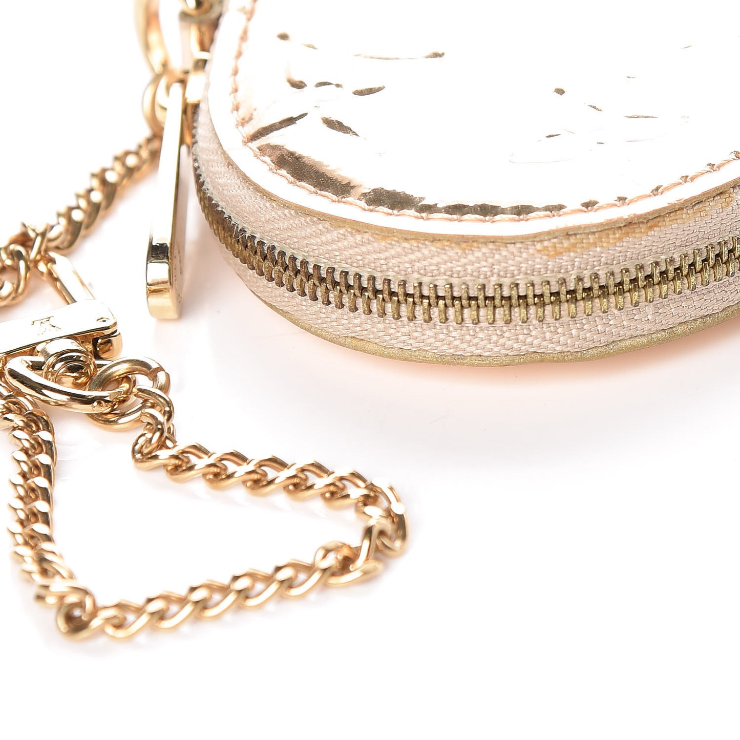 Monogram Miroir Heart Coin Purse Gold
