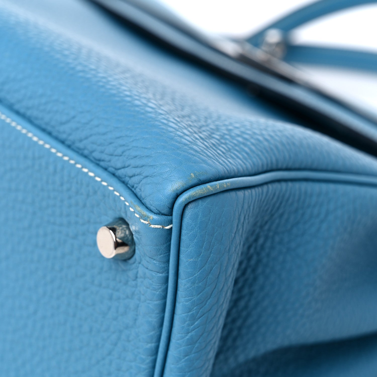 Hermes Togo Kelly Retourne 32 Blue Jean 10 of 16