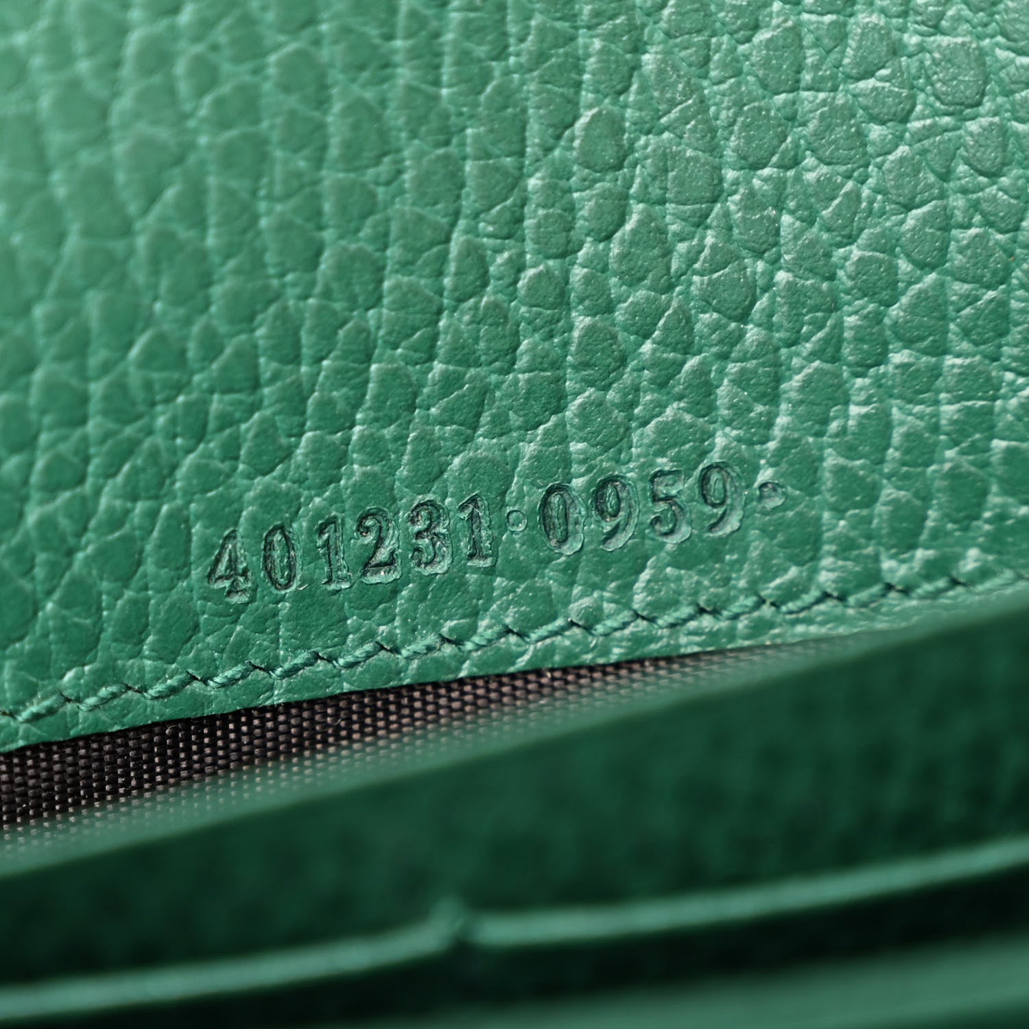 Gucci Calfskin Mini Dionysus Chain Wallet Emerald 8 of 13