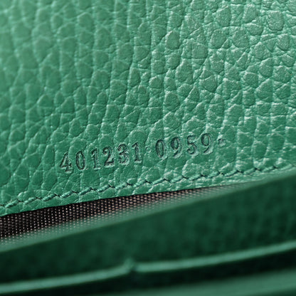 Gucci Calfskin Mini Dionysus Chain Wallet Emerald 8 of 13
