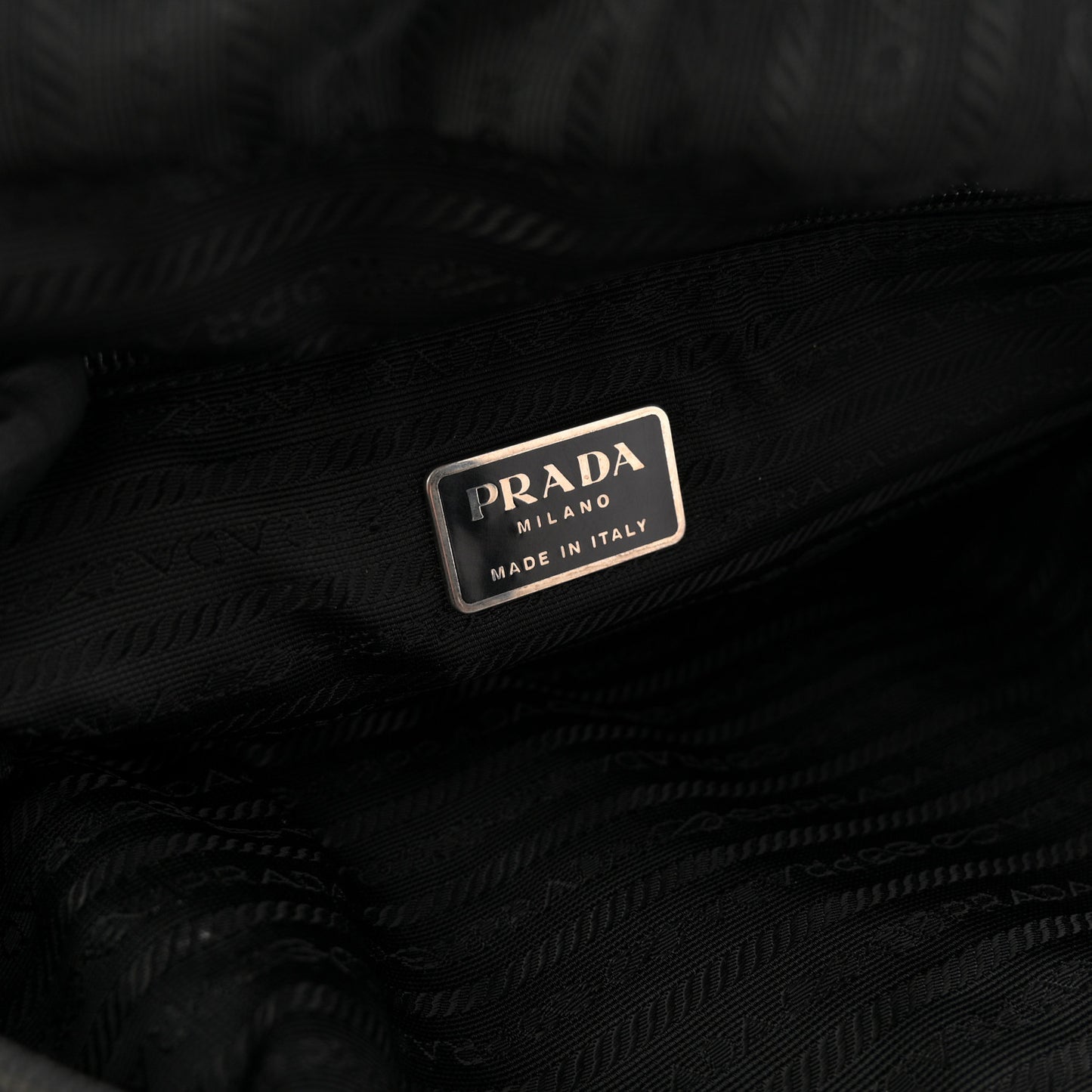 Tessuto Nylon Shoulder Bag  Black