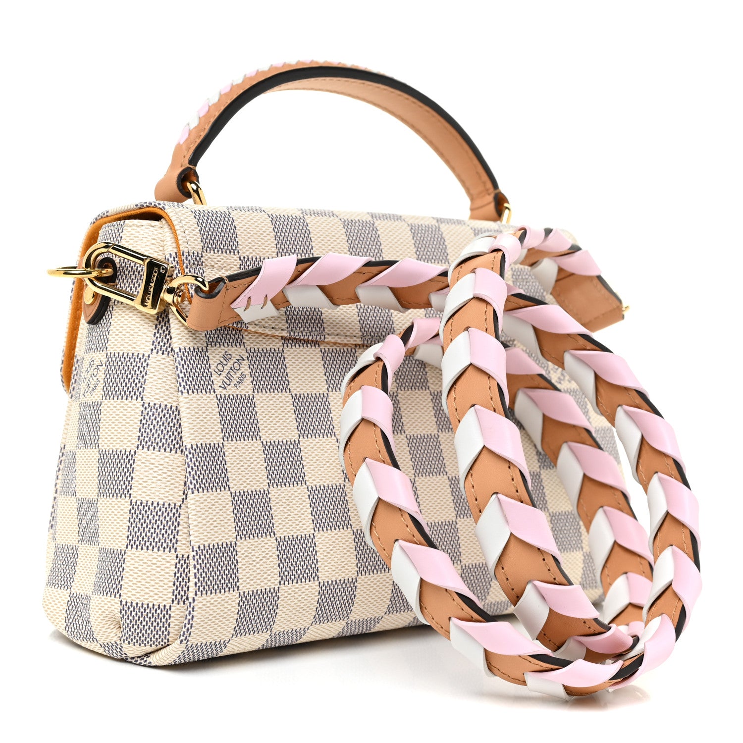 Louis Vuitton Damier Azur Braided Croisette Rose 3 of 11
