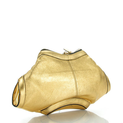 Alexander McQueen Metallic Lambskin De Manta Clutch Gold 3 of 7