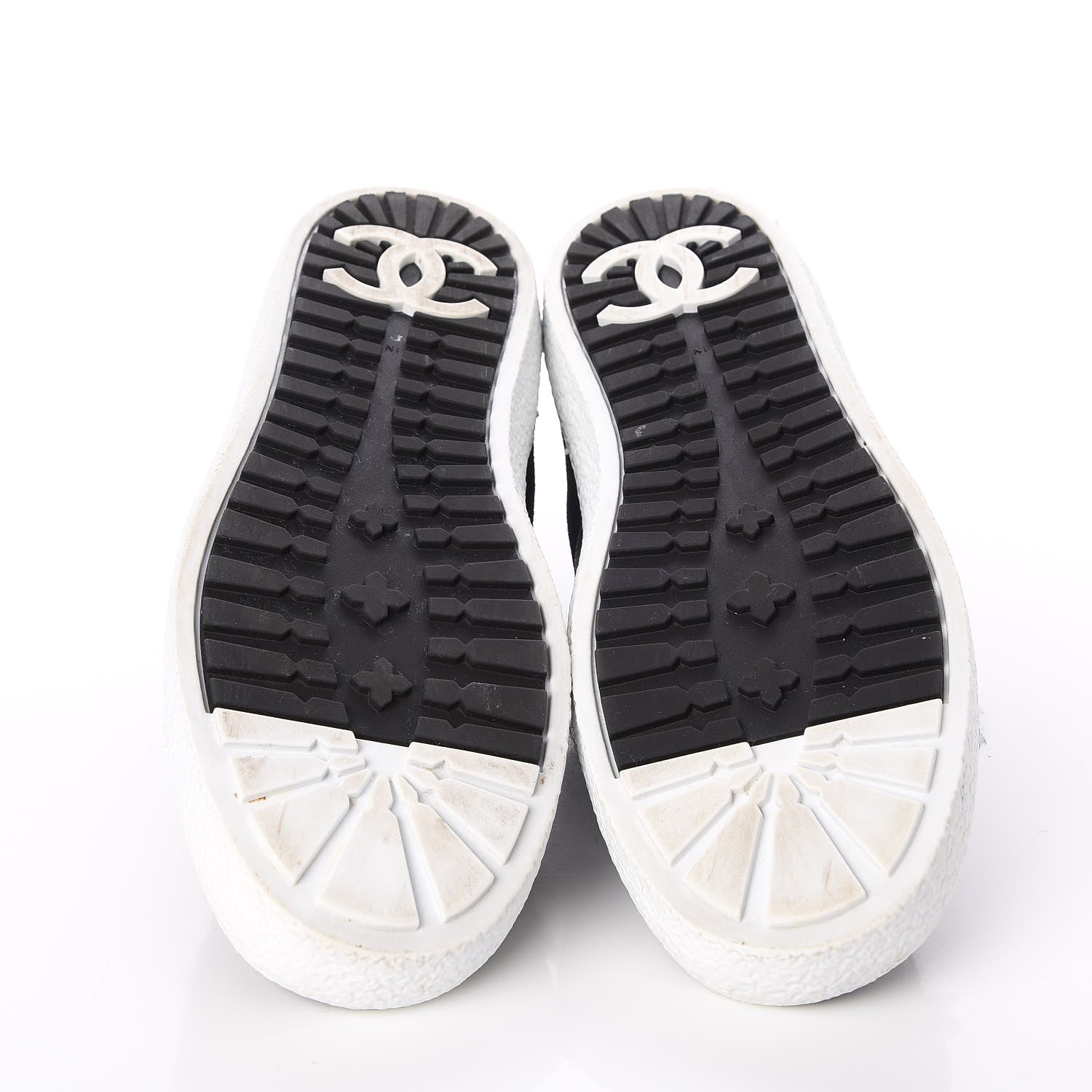 Chanel Suede Tweed Sneakers 38 Black 7 of 15