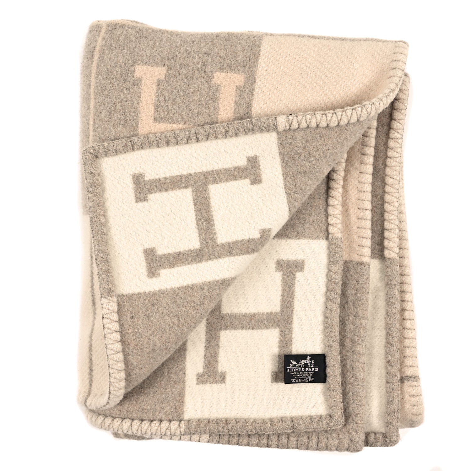 Hermes Wool Cashmere Avalon III Blanket Coco Camomille 2 of 4
