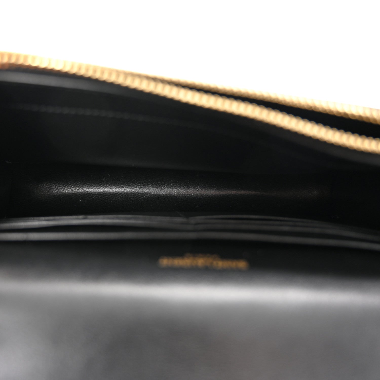 Saint Laurent Calfskin Crocodile Embossed Kate Monogram Tassel Chain Wallet Black 5 of 9