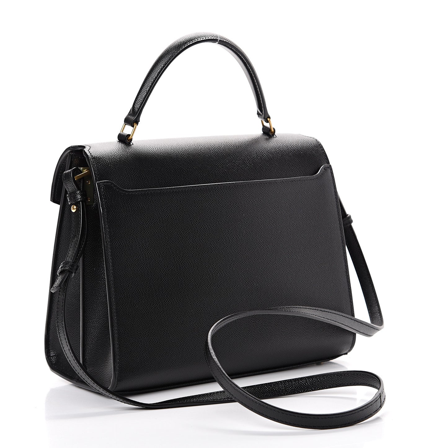 Grain de Poudre Medium Classic Monogram Cassandra Top Handle Black Rouge Legion
