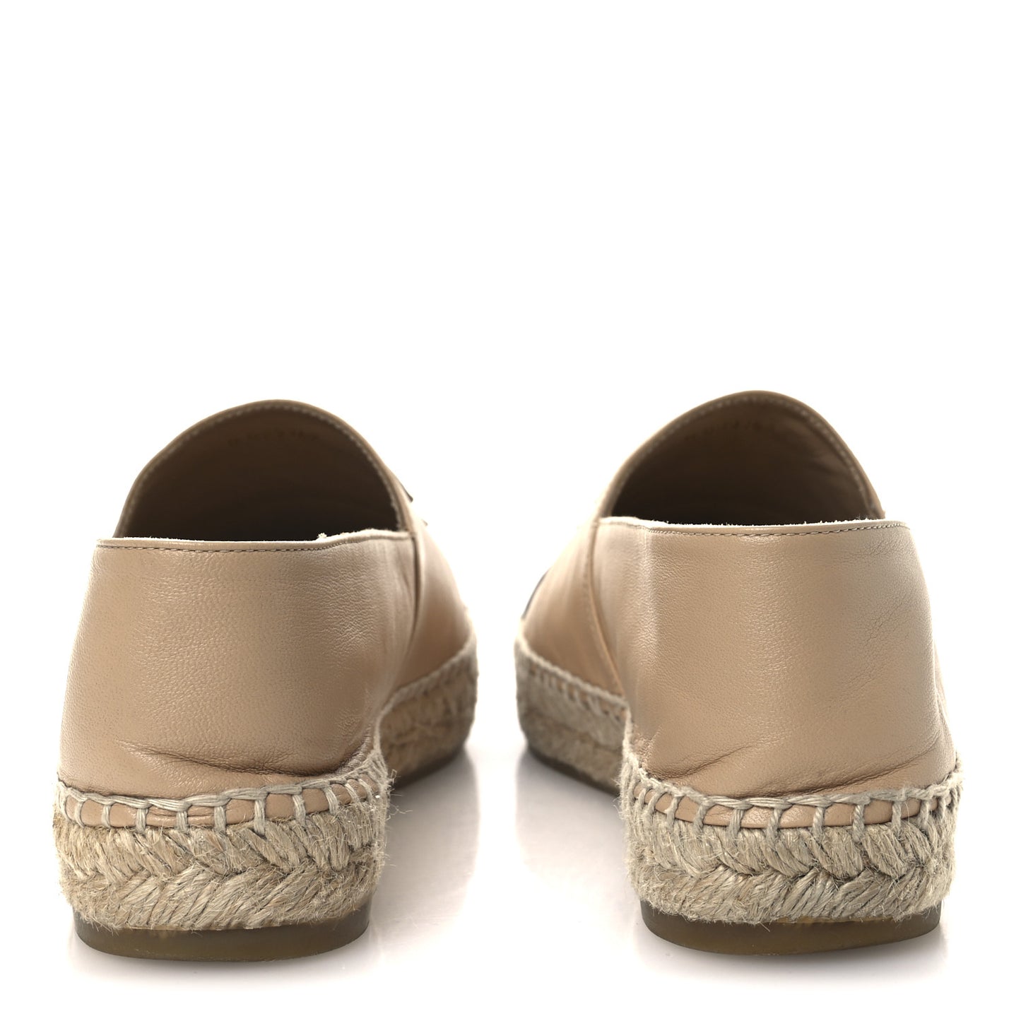 Lambskin CC Espadrilles 39 Beige Black