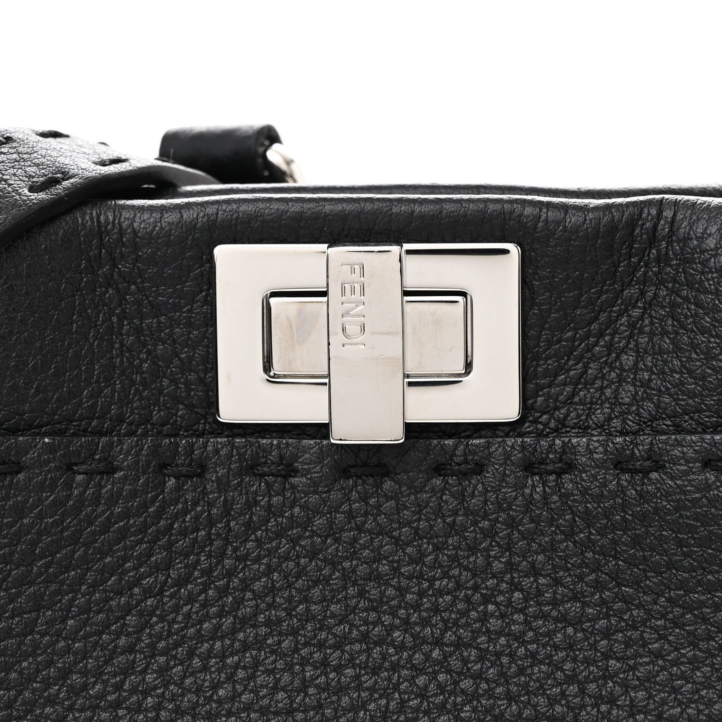 Cuoio Romano Selleria Bi-Color Mini Peekaboo Iconic Satchel Black Mou