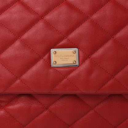 Dolce & Gabbana Lambskin Quilted Miss Kate Shoulder Bag Red 10 of 11