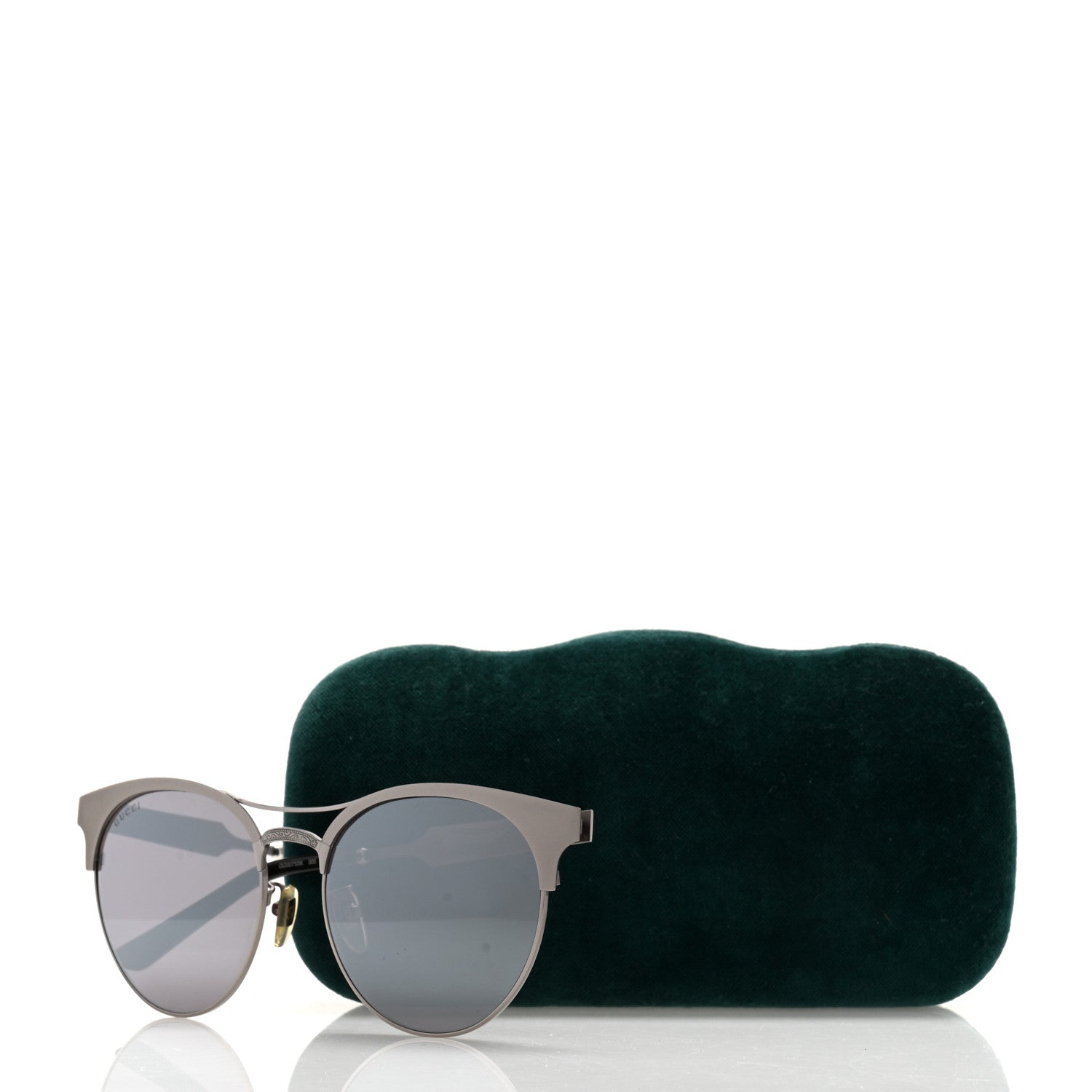 Gucci Round Metal GG0075SK Sunglasses Silver 6 of 6