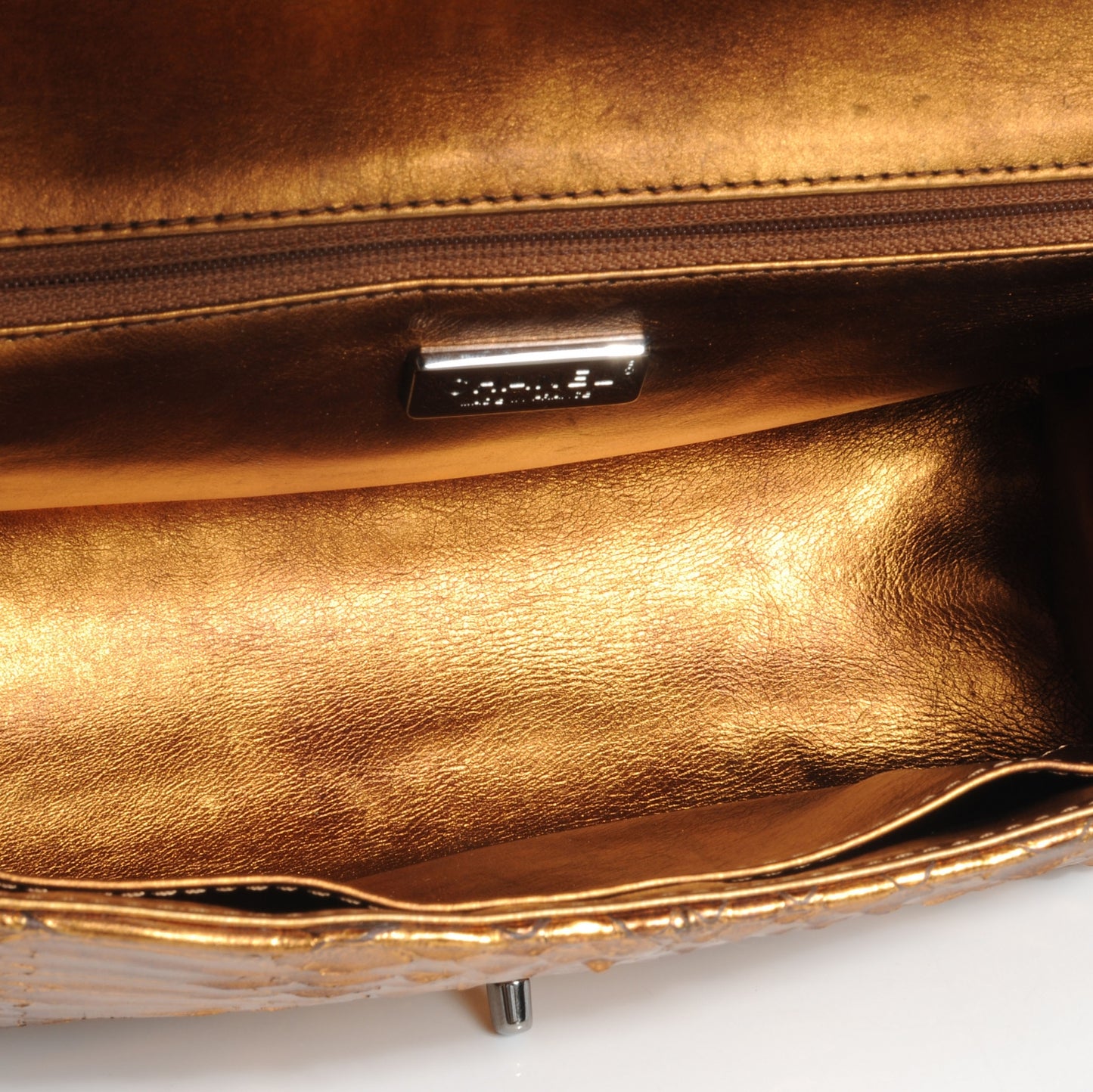 Python Tassel Medium Flap Bronze