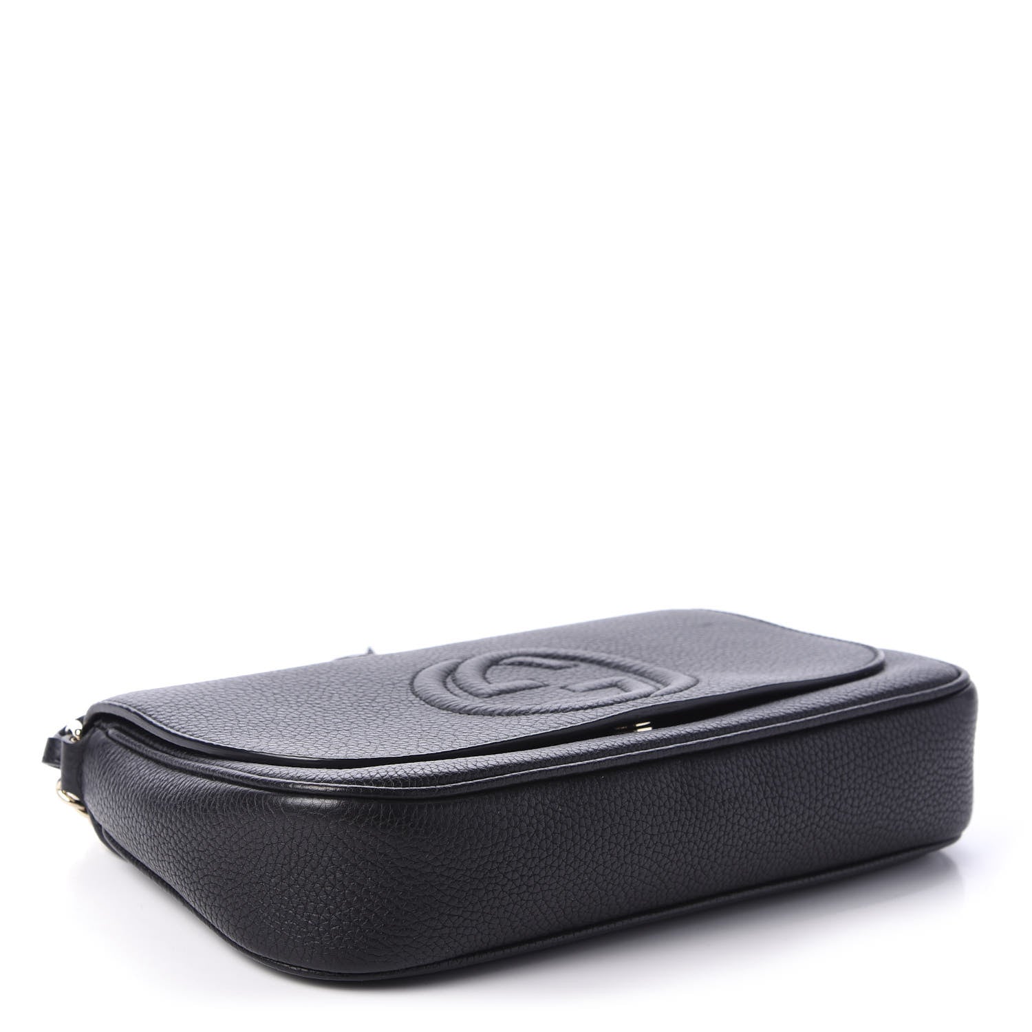 Gucci Pebbled Calfskin Medium Soho Flap Crossbody Black 4 of 11