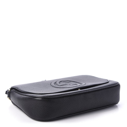 Gucci Pebbled Calfskin Medium Soho Flap Crossbody Black 4 of 11