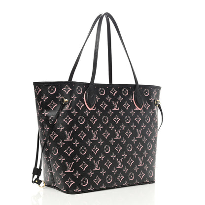 Louis Vuitton Monogram Fall For You Neverfull MM Black 4 of 10