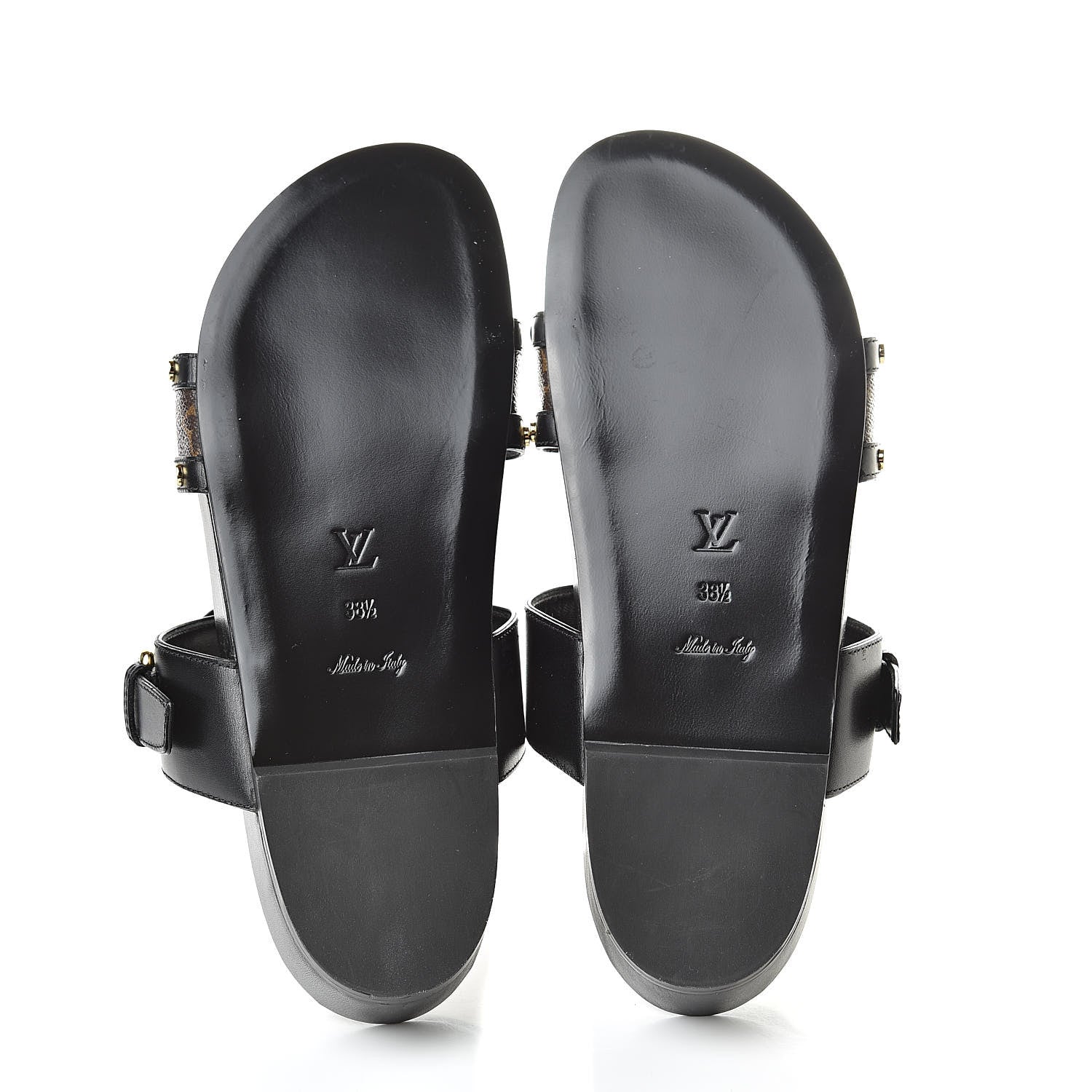 Louis Vuitton Monogram Bom Dia Mule Sandals 38.5 Black 5 of 9