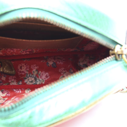 Gucci Laminated Nappa Trapuntata Mini Zumi Dome Shoulder Bag Rosso Jasmine Green Rame 4 of 10