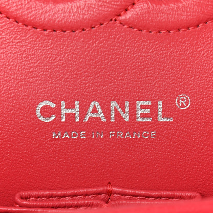 Chanel Caviar Chevron Quilted Medium Double Flap Red 6 of 10