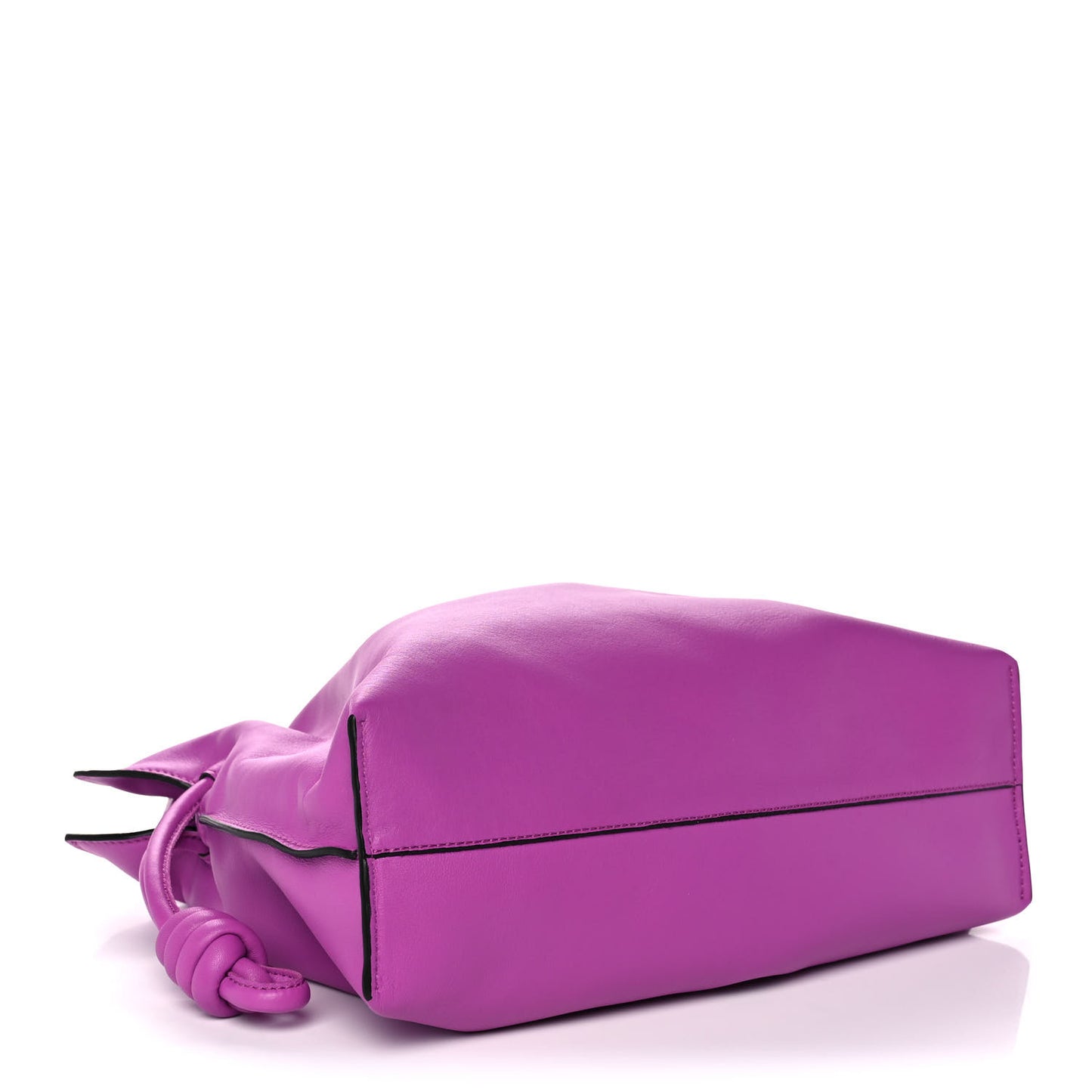 Nappa Flamenco Knot Clutch Bright Purple