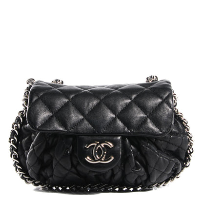 Chanel Washed Lambskin Mini Chain Around Messenger Black 1 of 7