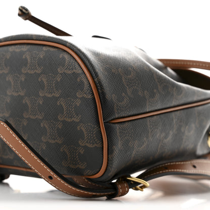 Celine Triomphe Canvas Calfskin Mini Folco Backpack Tan 11 of 11
