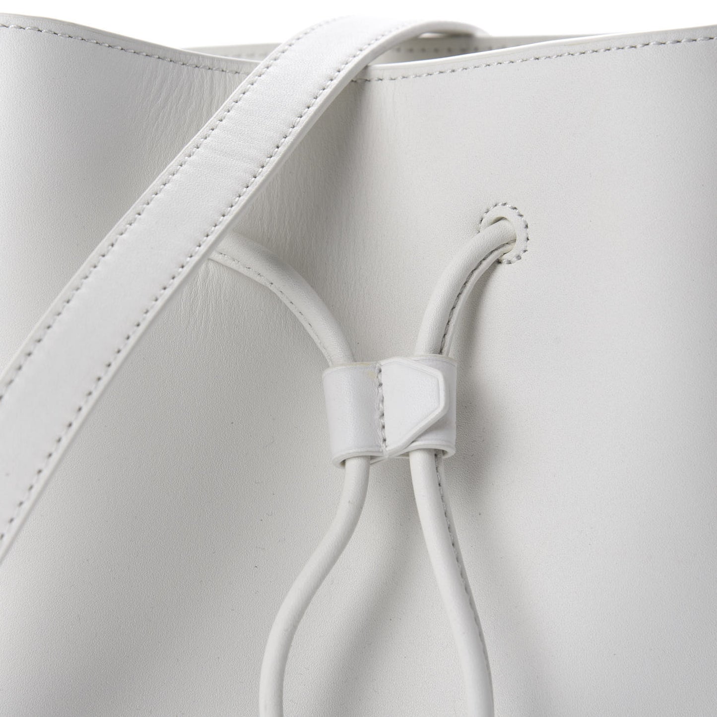 3.1 Smooth Calfskin Mini Soleil Bucket Bag White
