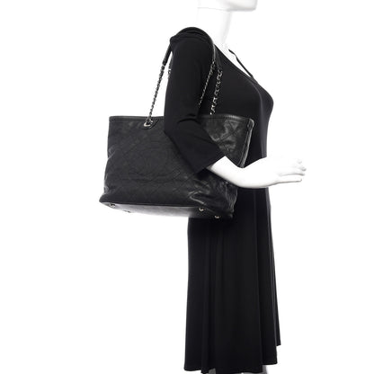 Chanel Grained Calfskin Quilted Small Daily Shopping Tote Black 2 of 12