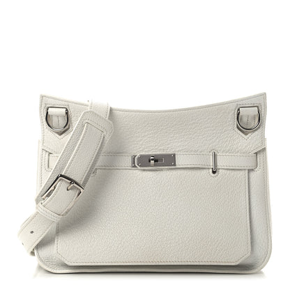 Hermes Taurillon Clemence Jypsiere 28 White 1 of 13