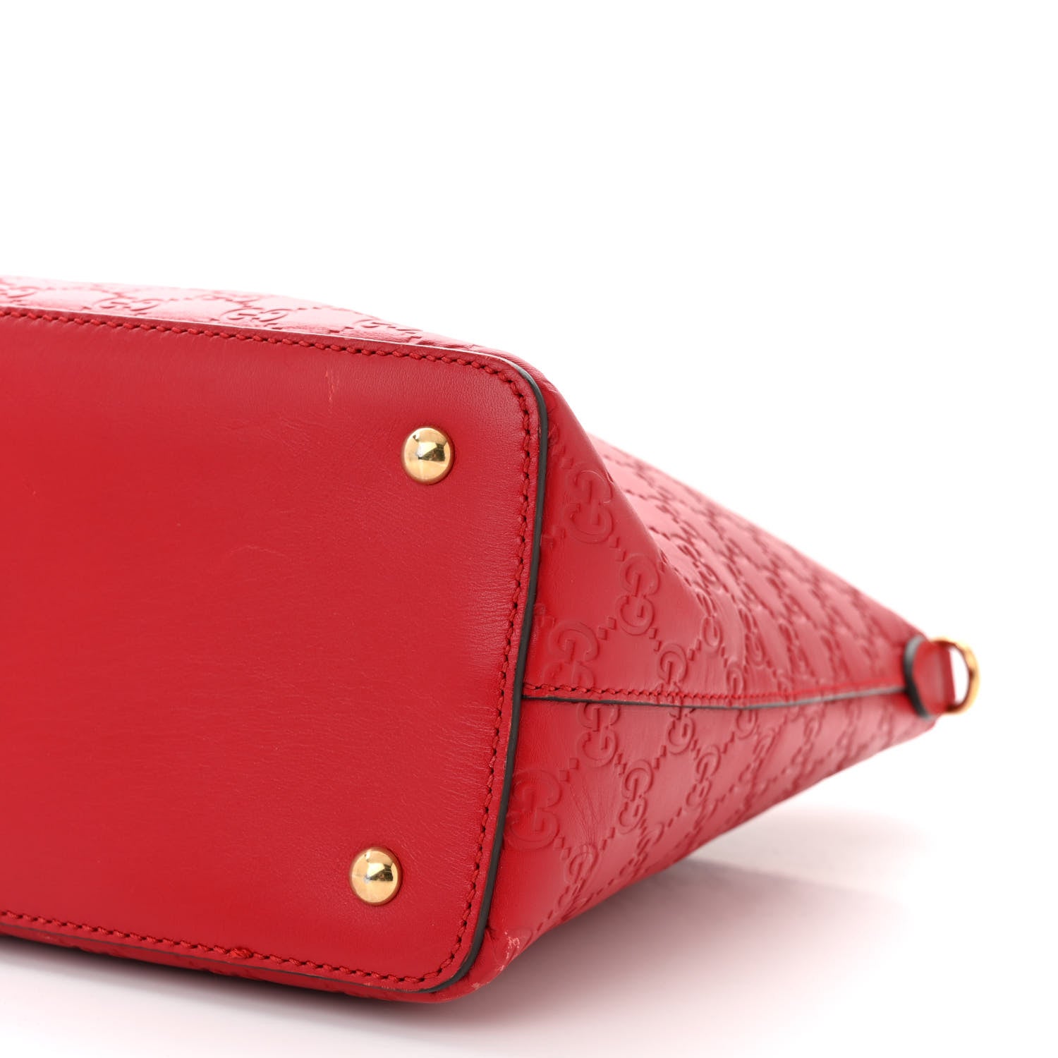 Gucci Guccissima Linea A Foldover Tote Red 10 of 11