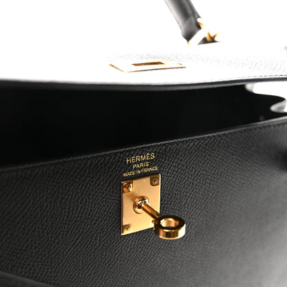Hermes Epsom Kelly Sellier 25 Black 6 of 9