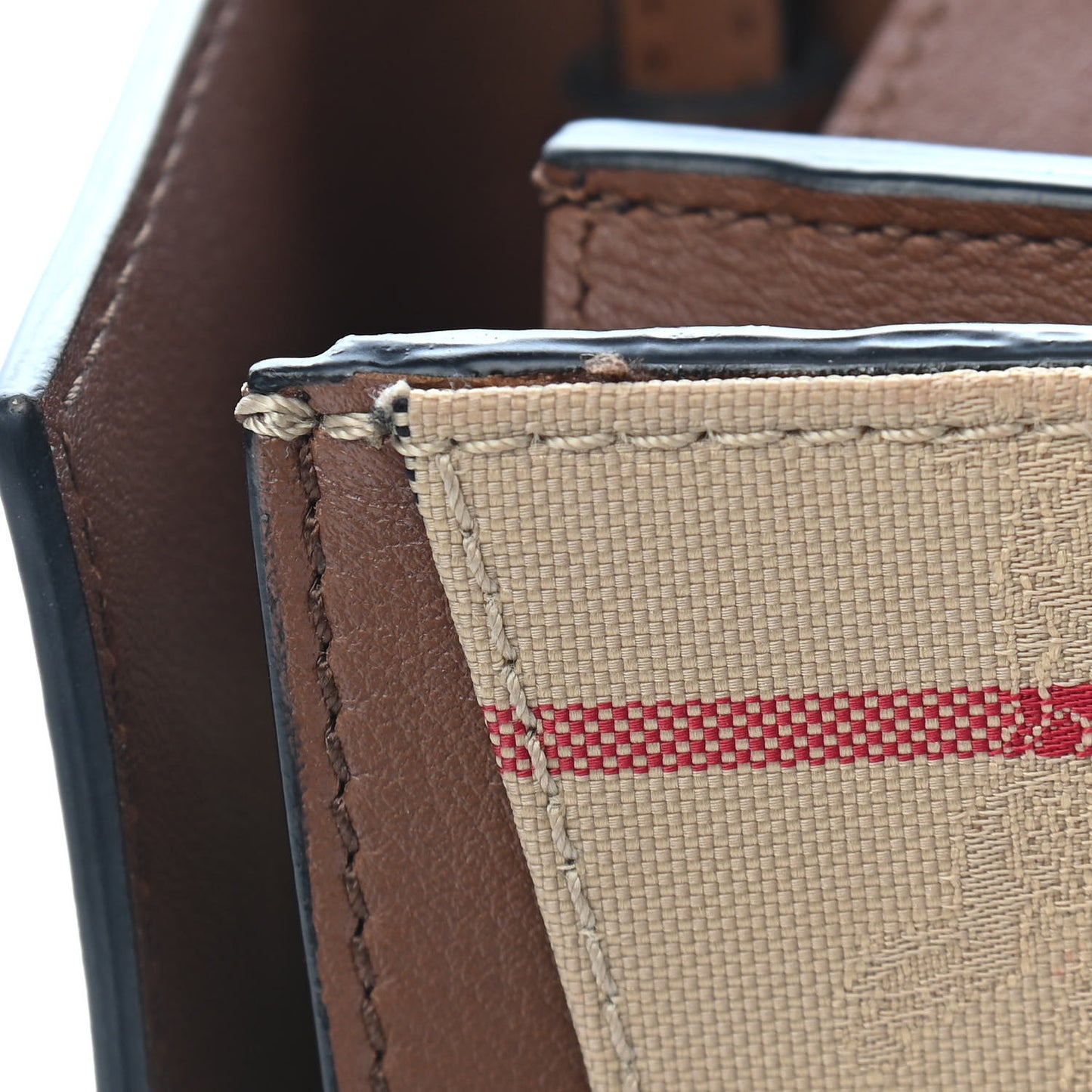 Calfskin Horseferry Check Henley Wallet On Chain Tan