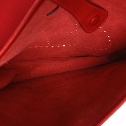 Hermes Taurillon Clemence Evelyne III GM Rouge Casaque 5 of 10