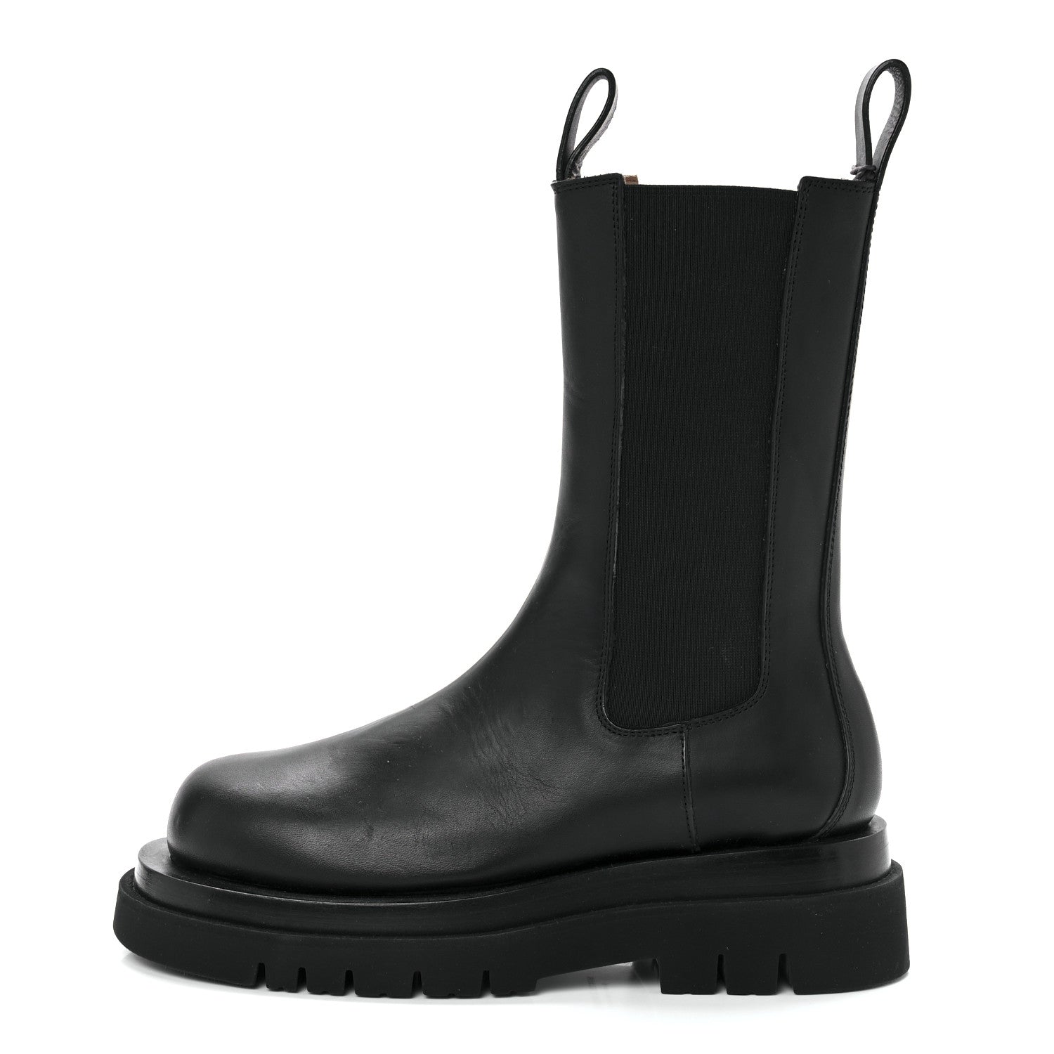 Bottega Veneta Calfskin The Lug Chelsea 55mm Boots 38 Black 1 of 8