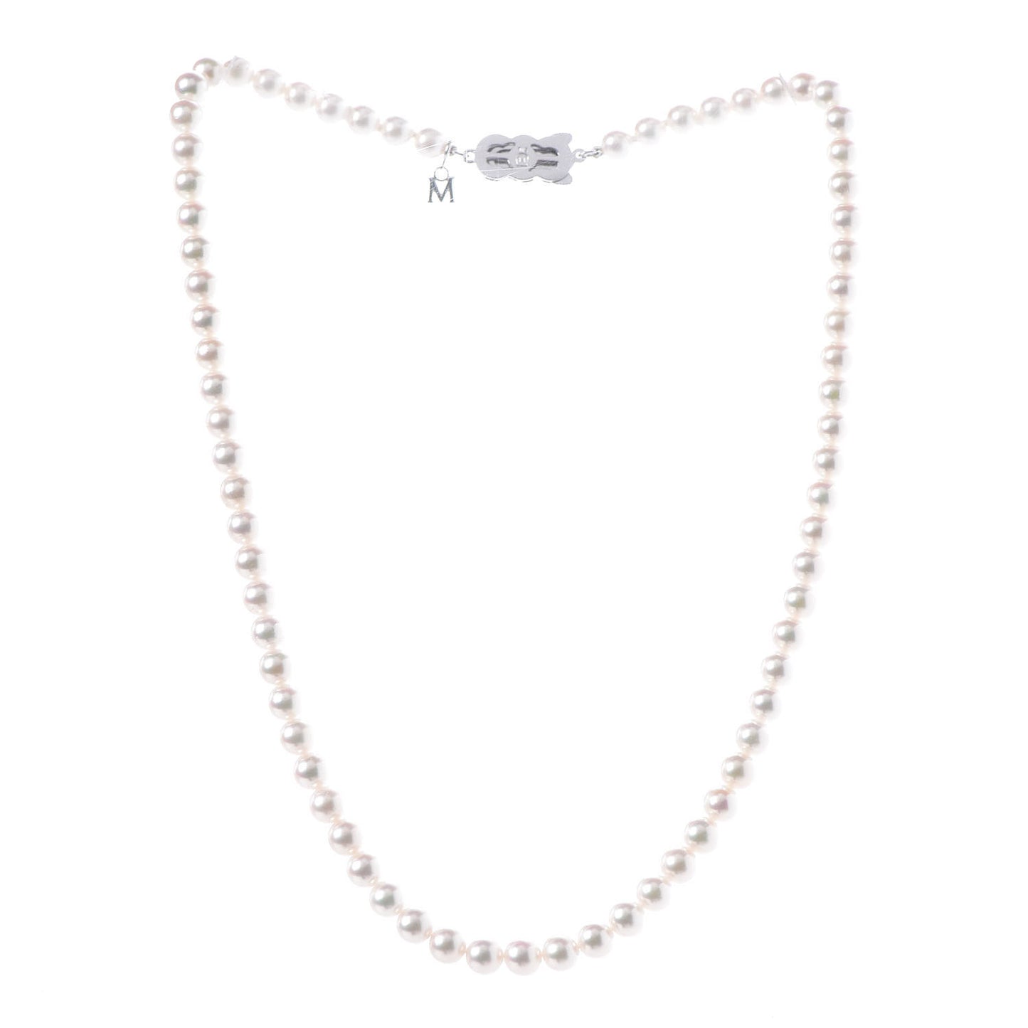 Sterling Silver Akoya Pearl 6mm Strand Necklace