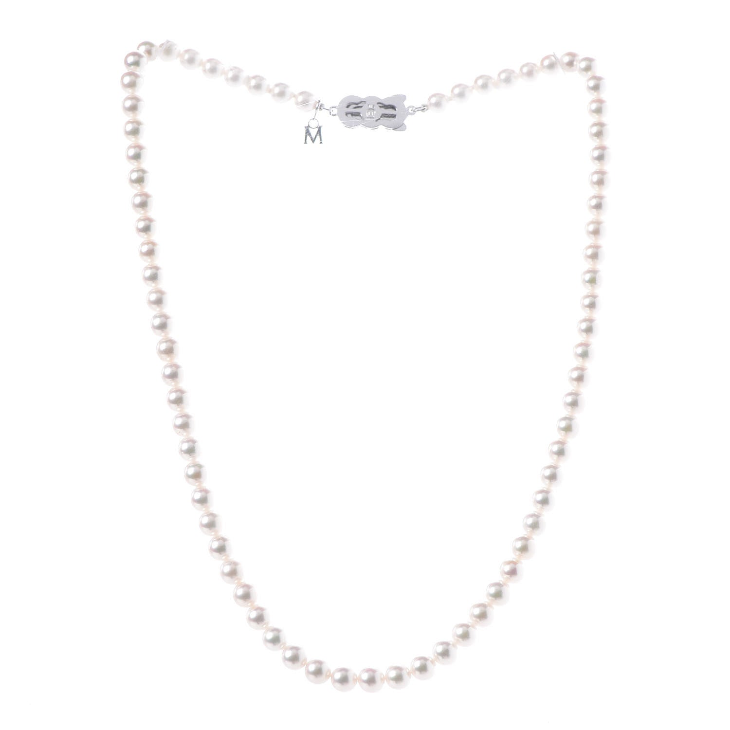 Mikimoto Sterling Silver Akoya Pearl 6mm Strand Necklace 3 of 5