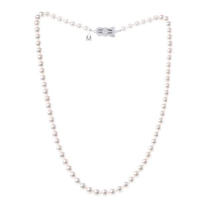 Mikimoto Sterling Silver Akoya Pearl 6mm Strand Necklace 3 of 5