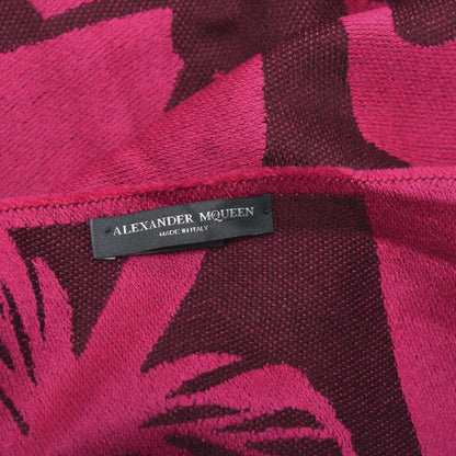 Alexander McQueen Wool Skull Butterfly Stole Scarf Pink 4 of 4