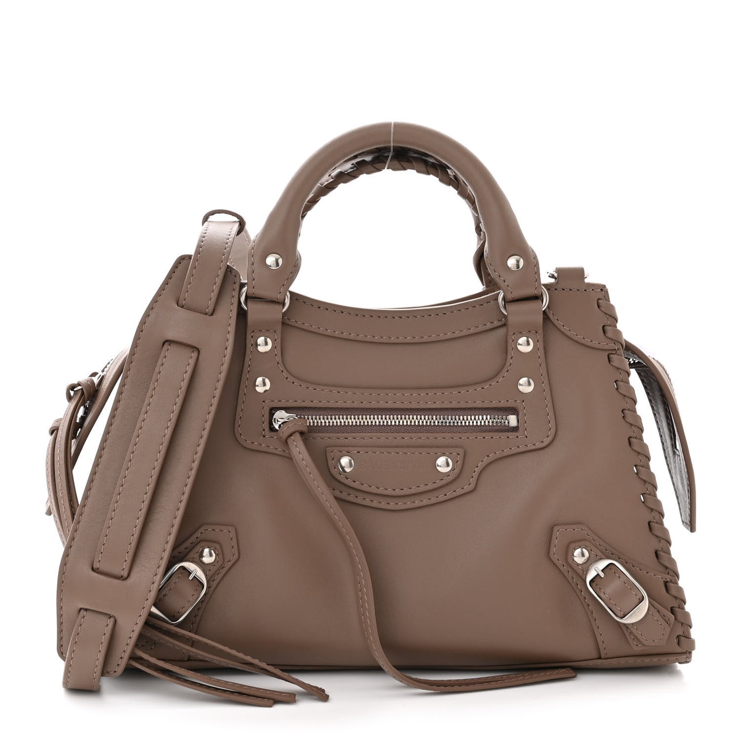 Smooth Calfskin Silver Hardware XS Neo Classic City Dark Mink Grey