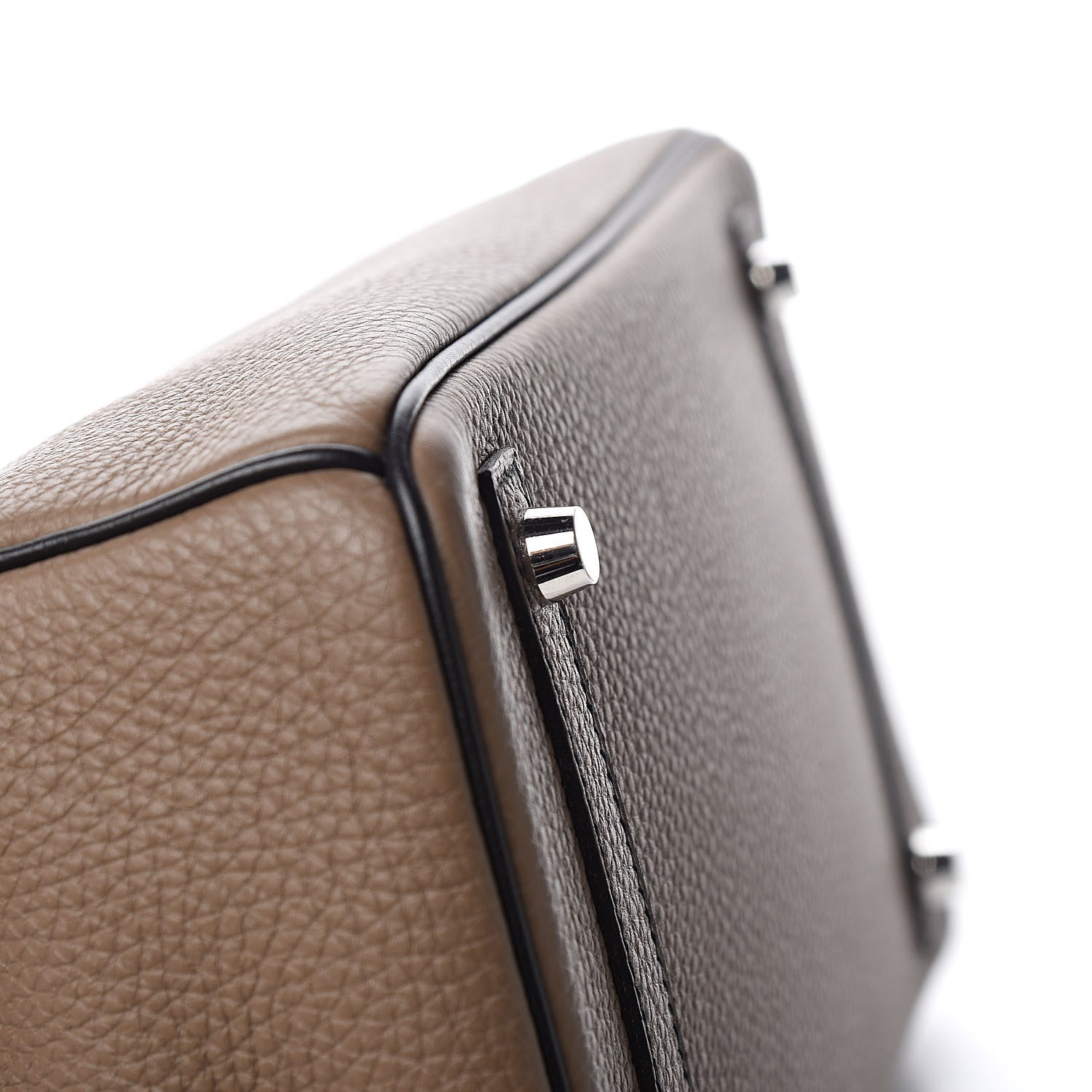 Hermes Togo Horseshoe Birkin 30 Black Etoupe 25 of 29