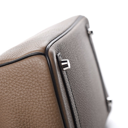 Hermes Togo Horseshoe Birkin 30 Black Etoupe 25 of 29