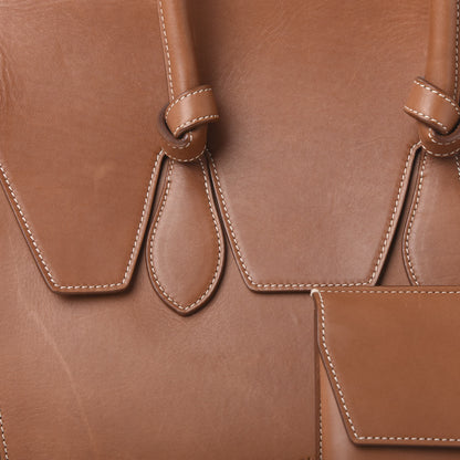 Celine Natural Calfskin Small Tie Knot Tote Tan 10 of 10