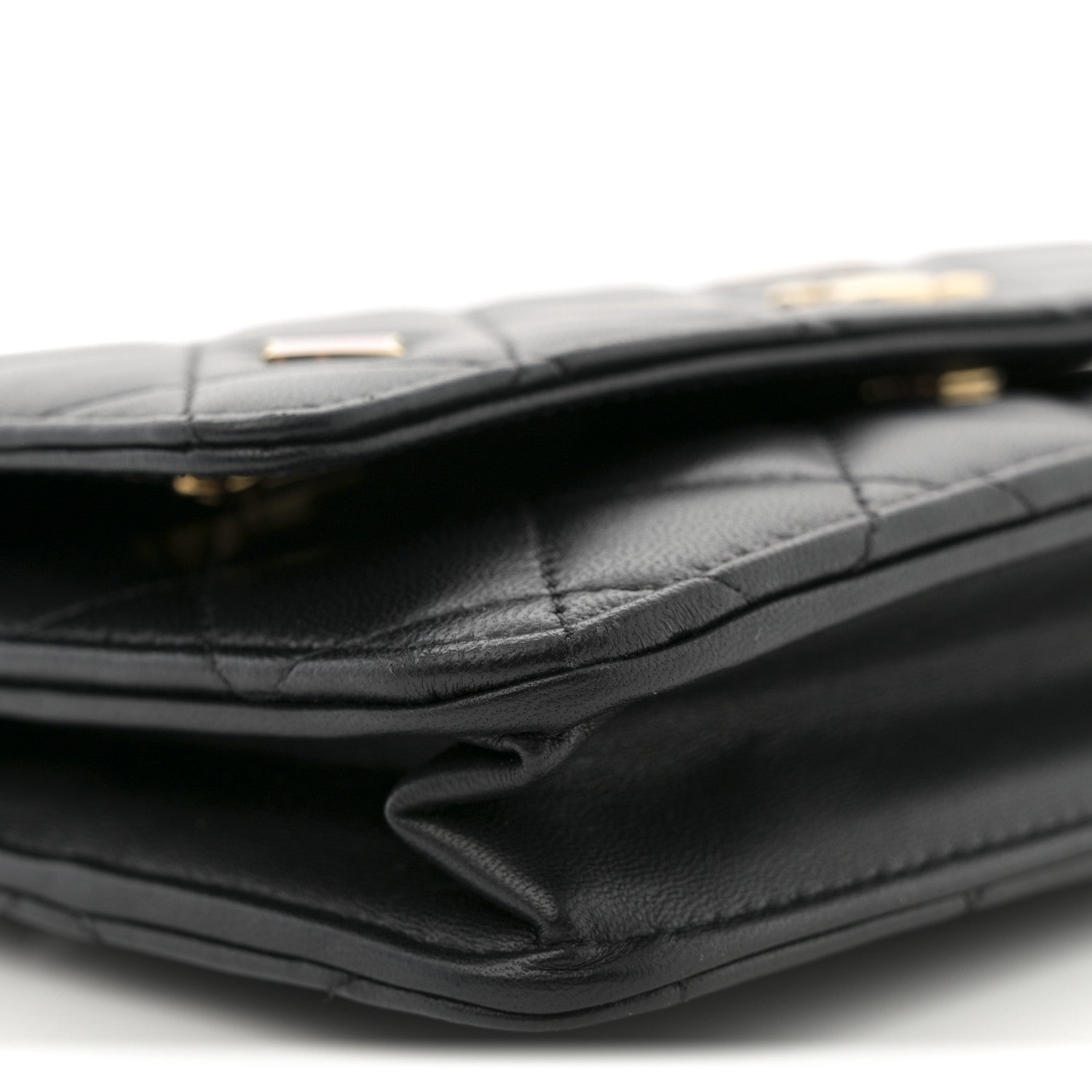 Chanel Lambskin Quilted Enamel Coco Casino Wallet On Chain WOC Black 9 of 12