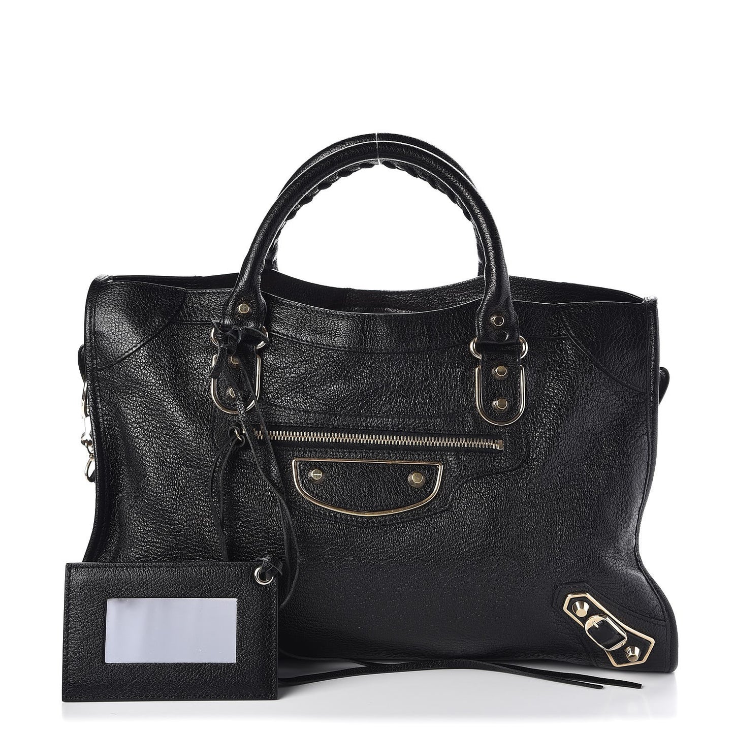 Chevre Gold Metallic Edge Hardware City Black