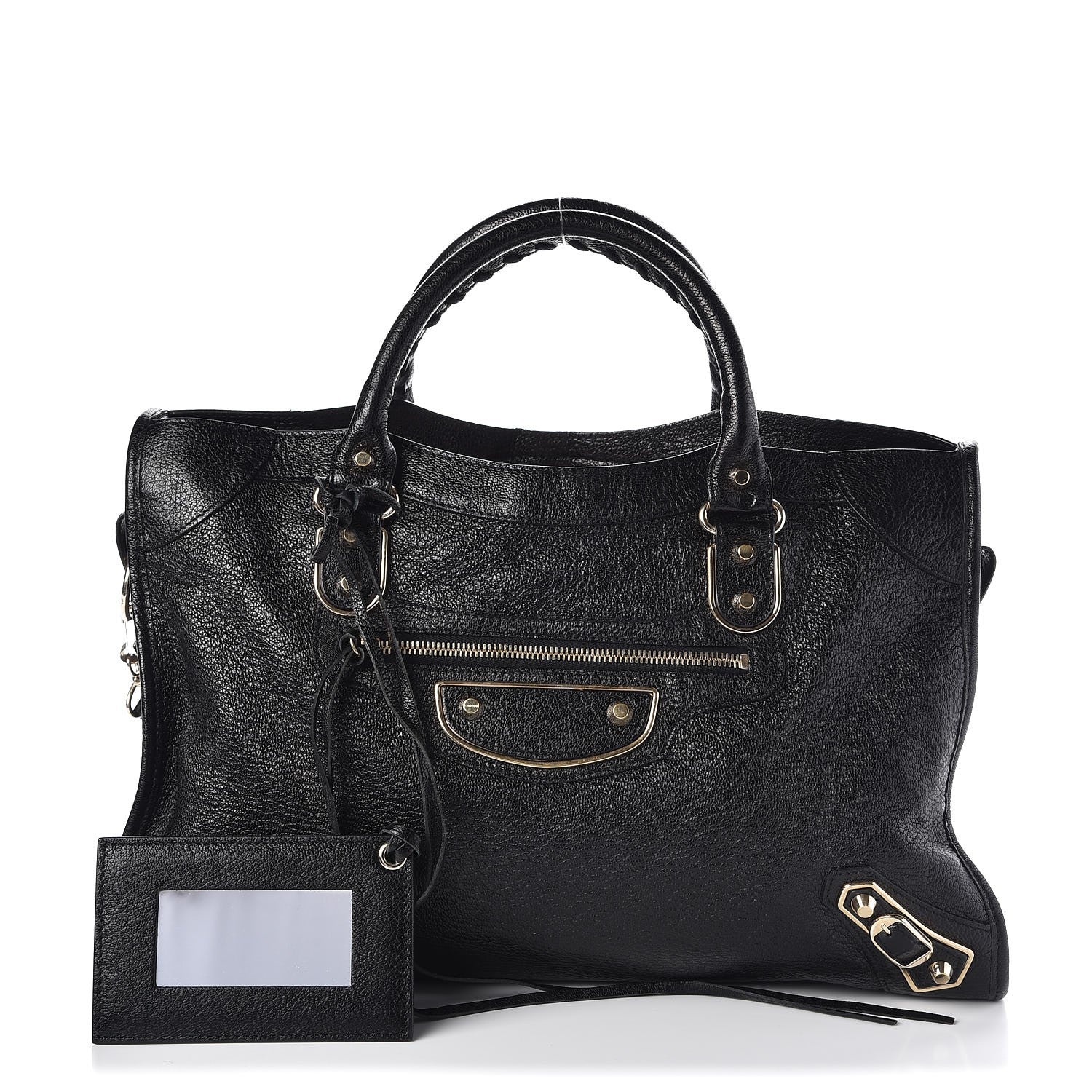 Balenciaga Chevre Gold Metallic Edge Hardware City Black 1 of 7