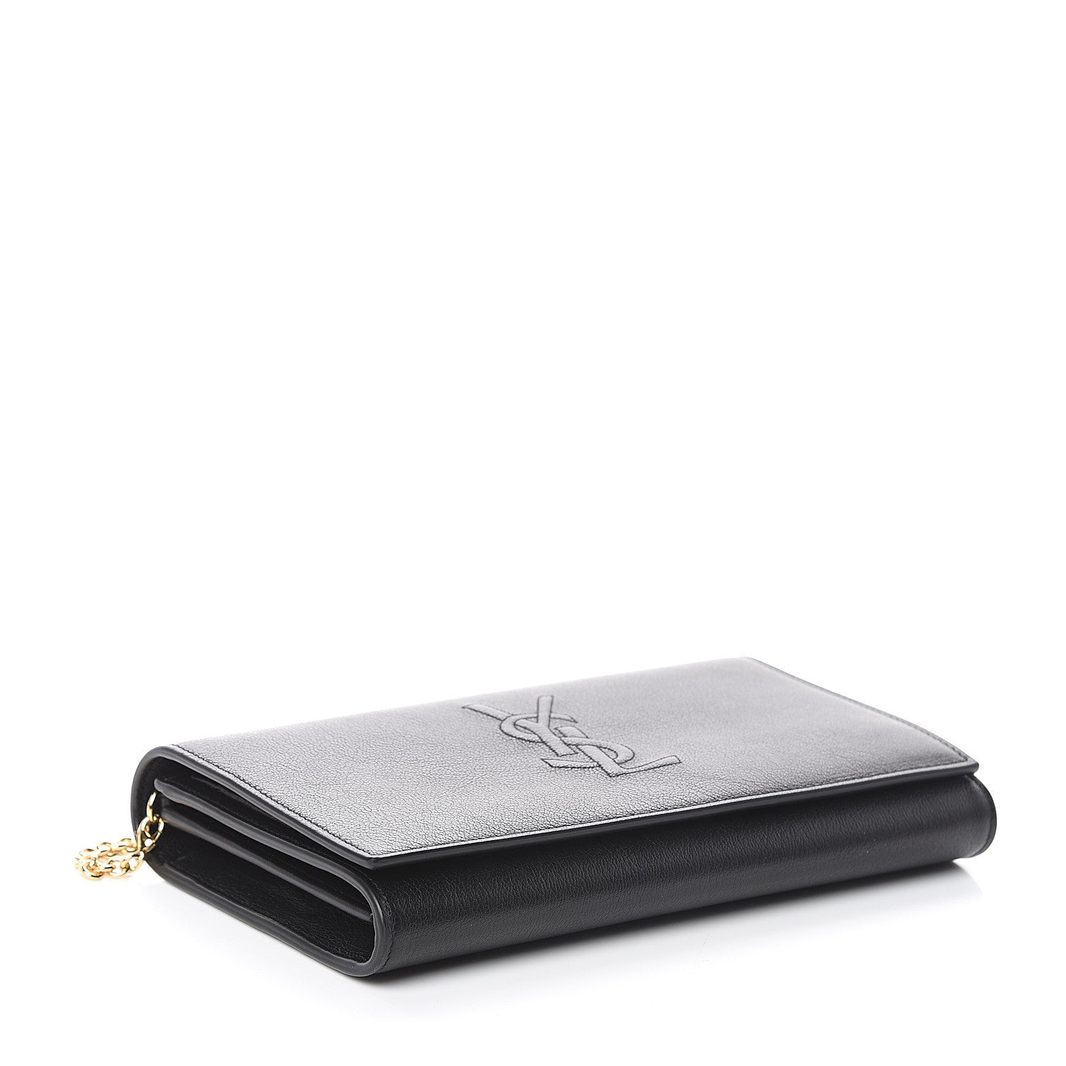 Saint Laurent Calfskin Monogram Belle de Jour Chain Clutch Black 3 of 8