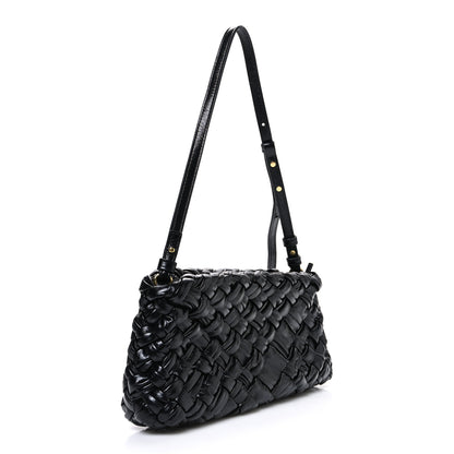 Bottega Veneta Calfskin Intrecciato Kalimero Cha-Cha Clutch Black 3 of 9