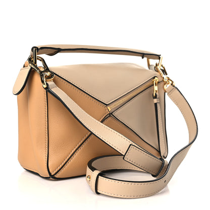 Loewe Calfskin Small Puzzle Bag Dusty Beige Soft White 3 of 8