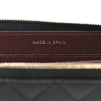 Chanel Caviar Quilted Small Zip Around Wallet Black 7 of 9