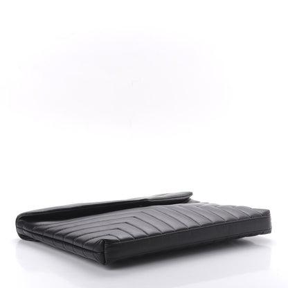 Saint Laurent Calfskin Y Quilted Monogram Loulou Document Holder Black 4 of 9